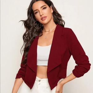 SHEIN Dark Red Blazer